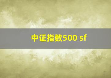 中证指数500 sf